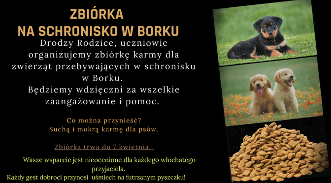 ZBIÓRKA NA SCHRONISKO W BORKU