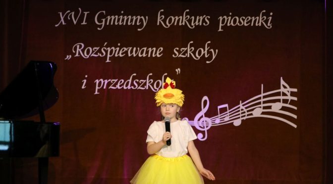 SUKCESY NASZYCH UCZNÓW W KONKURSIE „ROZŚPIEWANE PRZEDSZKOLA I SZKOŁY”