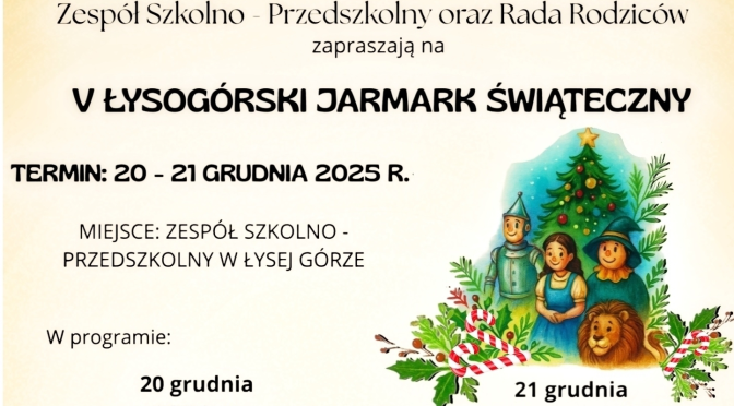 V ŁYSOGÓRSKI JARMARK ŚWIĄTECZNY