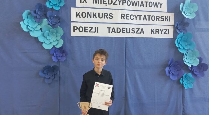 KAROL MATURA LAUREATEM KONKURSU POEZJI TADEUSZA KRYZI